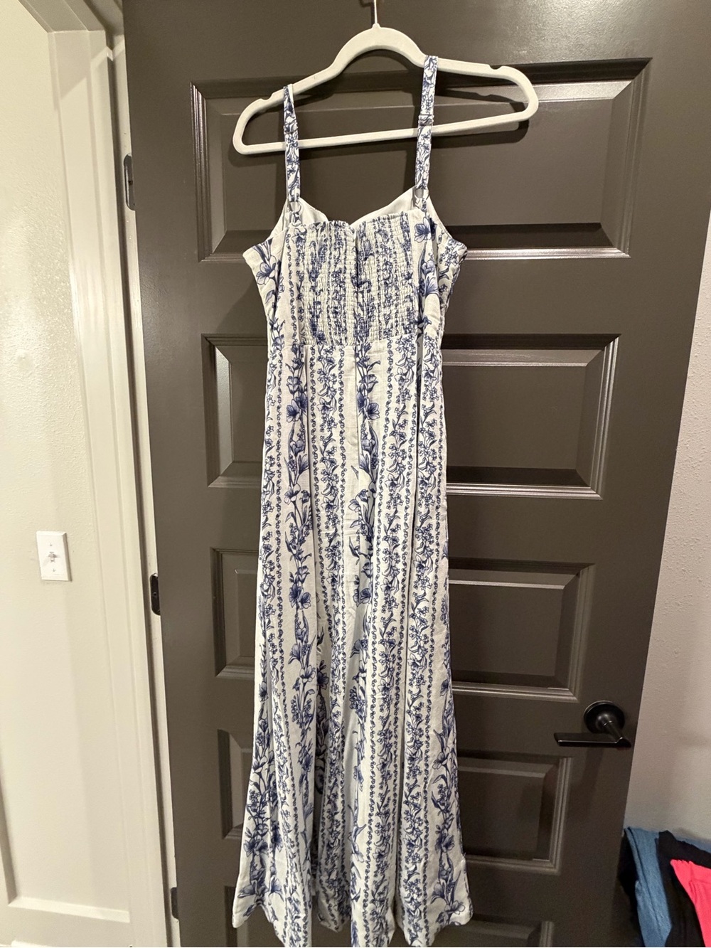 Women’s Blue & White Floral Maxi Dress